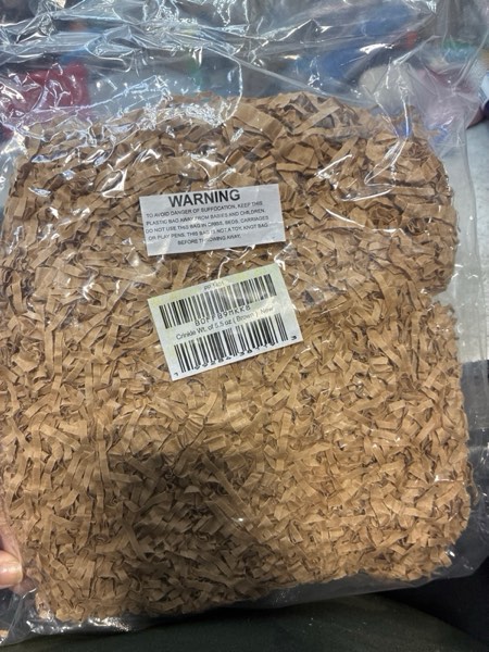 Condition photo showing New/Like New for Brown Crinkle Paper Filler 5.5oz – Shredded Paper for Gift Baskets, Bridesmaid Proposal Gifts, Basket Filler for Christmas, Wedding, Birthday & Craft Gift Boxes