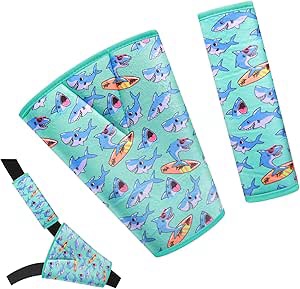 AMUSEPROFI Super Soft Car Seat Straps Pad Set for Kids, Kids Plush Seatbelt Shoulder Pad Set, Enhance Comfort, Cute Seat Belt Cushion for Children, Universal Fit Car Seat Strap Covers for Boys Girls
