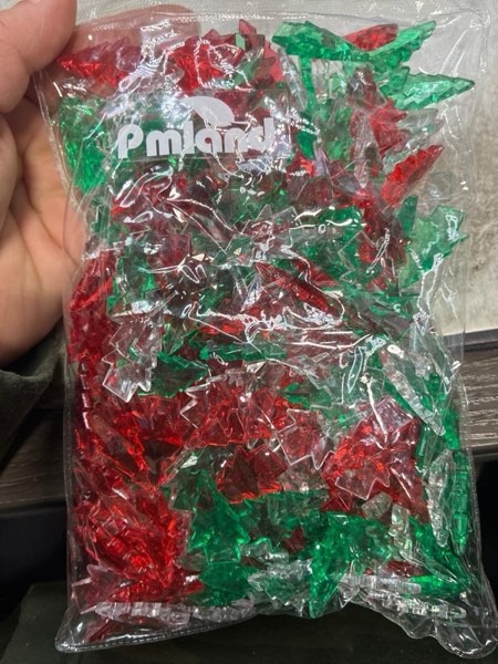 Condition photo showing New/Like New for PMLAND Winter Acrylic Mini Christmas Tree Ornaments and Table Scatter Decoration - 280+ Pieces for Holiday Party Festival Events Home Decor