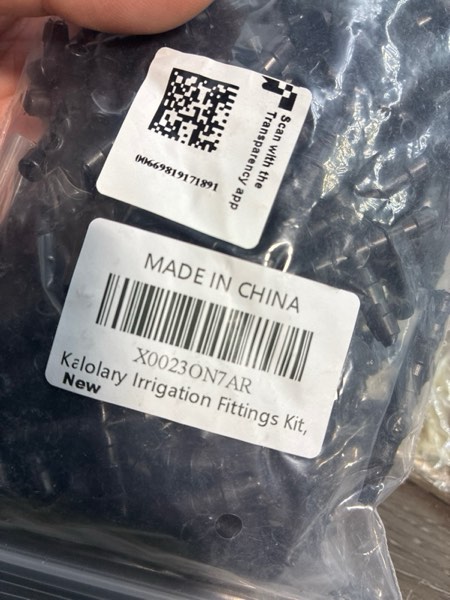 Condition photo showing New/Like New for Kalolary 200PCS Irrigation Fittings Kit, Drip Irrigation Barbed Connectors for 1/4-Inch Vegetable Garden Lawn Water Hose Connectors(80 Straight Barbs+60 Tees+20 Elbows+20 End Plug+20 4-Way Coupling)