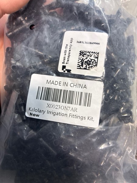 Condition photo showing New/Like New for Kalolary 200PCS Irrigation Fittings Kit, Drip Irrigation Barbed Connectors for 1/4-Inch Vegetable Garden Lawn Water Hose Connectors(80 Straight Barbs+60 Tees+20 Elbows+20 End Plug+20 4-Way Coupling)