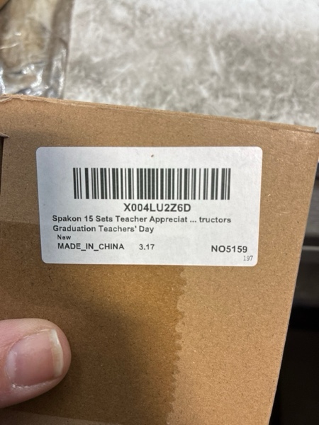 Condition photo showing New/Like New for Spakon 15 Sets Thank You Teacher Gifts Magnetic Bookmarks Gifts Leather Bookmarks with Thank You Cards and Organza Bags for Men Women Book Accessories