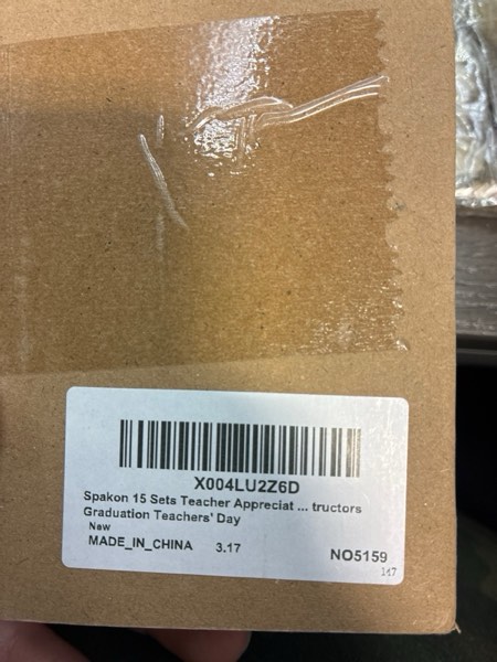 Condition photo showing New/Like New for Spakon 15 Sets Thank You Teacher Gifts Magnetic Bookmarks Gifts Leather Bookmarks with Thank You Cards and Organza Bags for Men Women Book Accessories