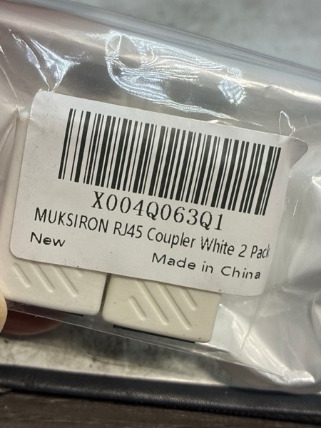 Condition photo showing New/Like New for RJ45 Coupler, Ethernet Coupler Cat6 Coupler for Cat5e/Cat6/Cat7/Cat8, 1000Mbps Ethernet Extender Adapter LAN Connector for Modem Router PC Switch Network Extension, Female to Female - 2 Pack Black