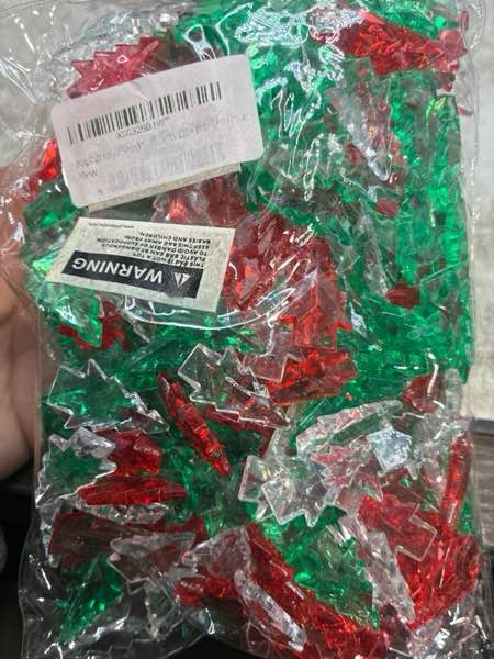 Condition photo showing New/Like New for PMLAND Winter Acrylic Mini Christmas Tree Ornaments and Table Scatter Decoration - 280+ Pieces for Holiday Party Festival Events Home Decor