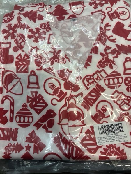 Condition photo showing New/Like New for Giftdigger Mardi Gras Shirts for Men Funny 3D Print Button Up Shirt for Men Holiday Casual Aloha Hawaiian Short Sleeve Shirts