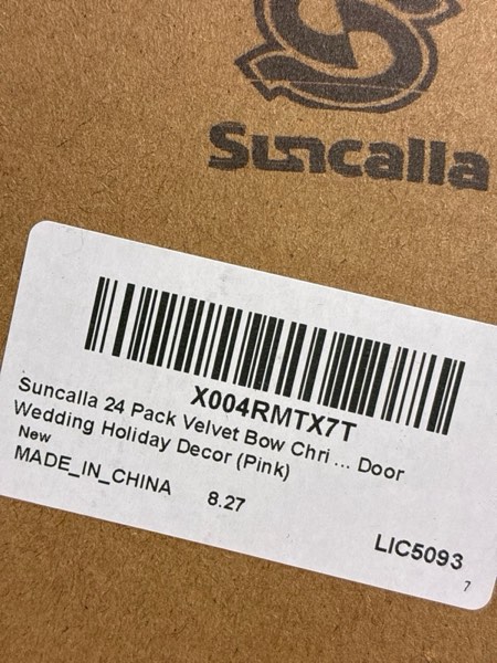 Condition photo showing New/Like New for Suncalla 24 Pack Velvet Christmas Ball Ornaments 60mm/ 2.36'' Bow Christmas Tree Decorations Xmas Ornaments for Tree Home Coquette Room Birthday Party Front Door Wedding Holiday Decor (Pink) Pink 24