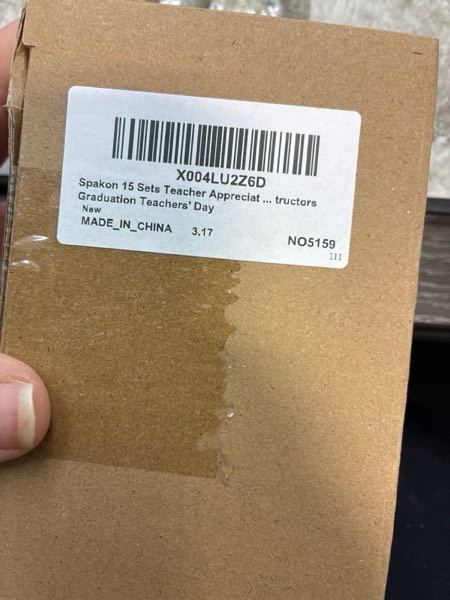Condition photo showing New/Like New for Spakon 15 Sets Thank You Teacher Gifts Magnetic Bookmarks Gifts Leather Bookmarks with Thank You Cards and Organza Bags for Men Women Book Accessories