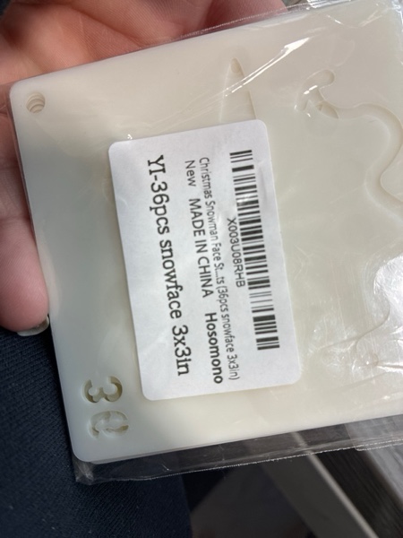 Condition photo showing New/Like New for Christmas Snowmans Face Stencils 3 Inch Reusable Winter Ornament Drawing Templates Small Christmas Stencils for Painting on Wood Cards Window DIY Christmas Tree Ornaments (36pcs snowface 3x3in)