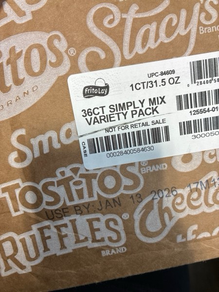 Condition photo showing New/Like New for Simply Snacks Variety Pack, 0.875 Oz Bag, 36 Count, Organic, Packaging May Vary (Bb Jan 13 2026)