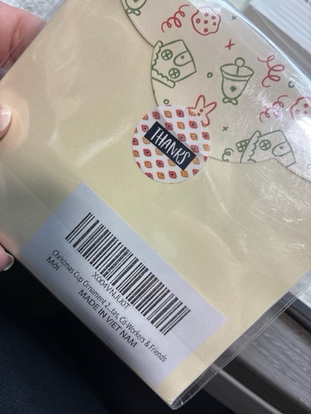 Condition photo showing New/Like New for Coffee Cup Ornament – Cute Mug Design for Tree, for Baristas & Caffeine Lovers, Handmade Rustic Ornament