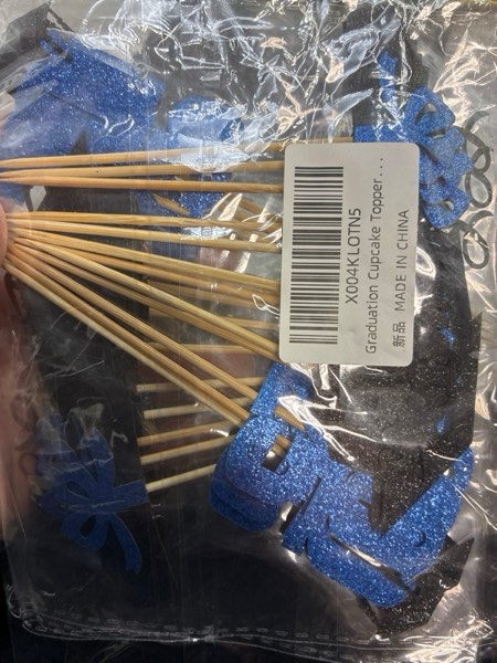 Condition photo showing New/Like New for Graduation Cupcake Toppers 2025, 2025 Graduation Party Decorations, 24 PCS Glitter Class of 2025 Cake Toppers, Blue Congrats Grad Cap Diploma Cupcake Picks Food Picks for Graduations Party Decorations