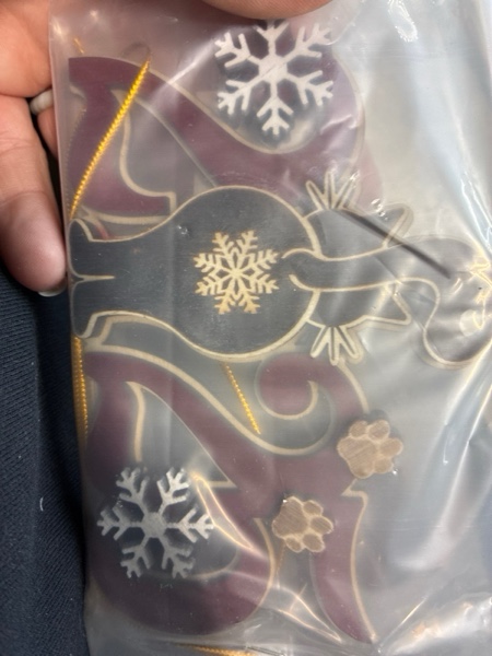 Condition photo showing New/Like New for Black Cat 2025 Christmas Ornament – Funny Kitten Butt Wooden Tree Decoration with Snowflakes & Paw Prints for Cat Lovers, Pet Owner Christmas Décor