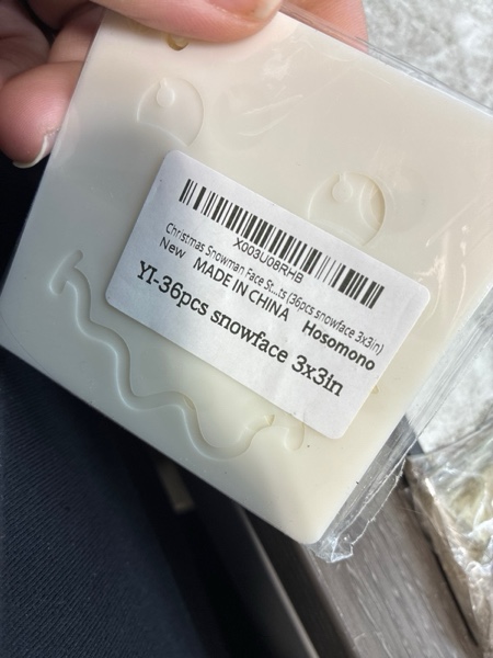 Condition photo showing New/Like New for Christmas Snowmans Face Stencils 3 Inch Reusable Winter Ornament Drawing Templates Small Christmas Stencils for Painting on Wood Cards Window DIY Christmas Tree Ornaments (36pcs snowface 3x3in)