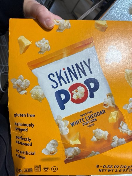 Condition photo showing New/Like New for KHCH02501051 3.9 oz Dairy Free White Cheddar Flavored Popcorn - Pack of 6