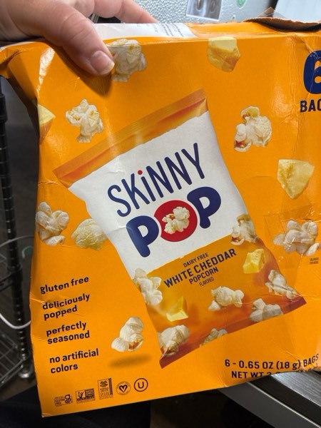 Condition photo showing New/Like New for KHCH02501051 3.9 oz Dairy Free White Cheddar Flavored Popcorn - Pack of 6