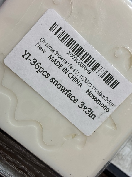 Condition photo showing New/Like New for Christmas Snowmans Face Stencils 3 Inch Reusable Winter Ornament Drawing Templates Small Christmas Stencils for Painting on Wood Cards Window DIY Christmas Tree Ornaments (36pcs snowface 3x3in)