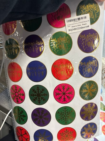 Condition photo showing New/Like New for Christmas Stickers for Envelope Seals Cards Making Crafts 2 Inch Round Happy Holiday Christmas Label Card Vinyl Stickers for Mailing Baked Goods Gifts Decorative Bag (deer168)