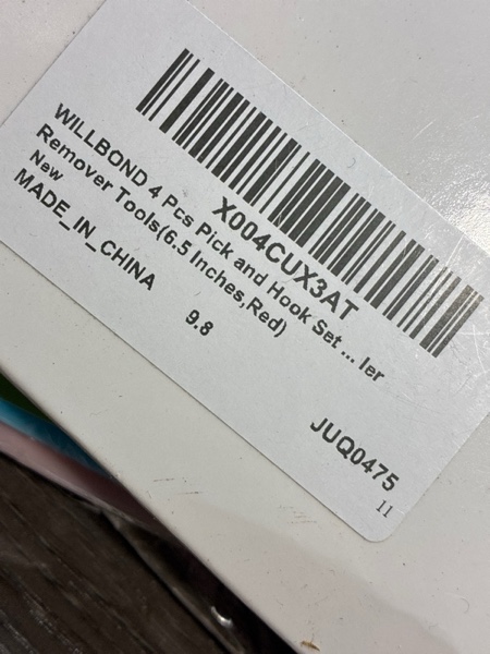 Condition photo showing New/Like New for WILLBOND 4 Pcs Pick and Hook Set Precision Automotive Mechanic Picks Tools Set for Car Oil Seal Hooks Puller Remover Tools(6.5 Inches,Red) 6.5 Inches Red
