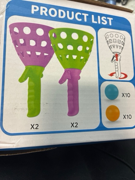 Condition photo showing New/Like New for Bennol Outdoor Game Toys for Kids Boys with 20 Balls, Pop Pass Catch Ball Game Outside Toys Gifts for 3 4 5 6 7 8+ Year Old Boys Kids, Outside Outdoor Gifts for Ages 3-5 4-8 Pink & Green
