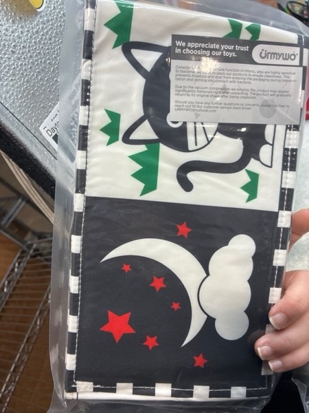Condition photo showing New/Like New for URMYWO Black and White Baby Toys, Tummy Time High Contrast Newborn Toys 0-3 Months, Soft Baby Book, Visual Stimulation Montessori Sensory Infant Toys 0-6-12 Months, Shower Gift for Boys Girls Black White and Colorful Toy