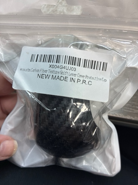 Condition photo showing New/Like New for ecocstm Auto Gear Shift Knob Cover Trim Protector Cap, Gear Shift Knob Frame Cap Accessories, Compatible with Toyota Camry 2018-2025 Corolla 2019-2024 Avalon 2019-2024, (Carbon Fiber Grain)
