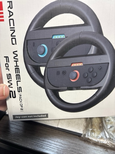 Condition photo showing New/Like New for Steering Wheels for Nintendo Switch 2 Console JoyCons, Racing Wheels for Mario Kart 8