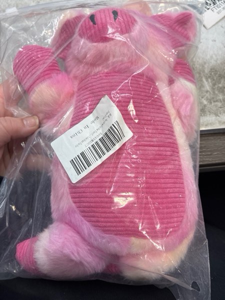 Condition photo showing New/Like New for Dog Toys Plush, Squeaky Stuffed Dog Toy, Rainbow Pig Dog Toys for Small Medium Breeds, Soft DogToy Plush, Puppy Teething Dog Toy, Interactive Dogs Toy for Indoor Dogs(Pink)