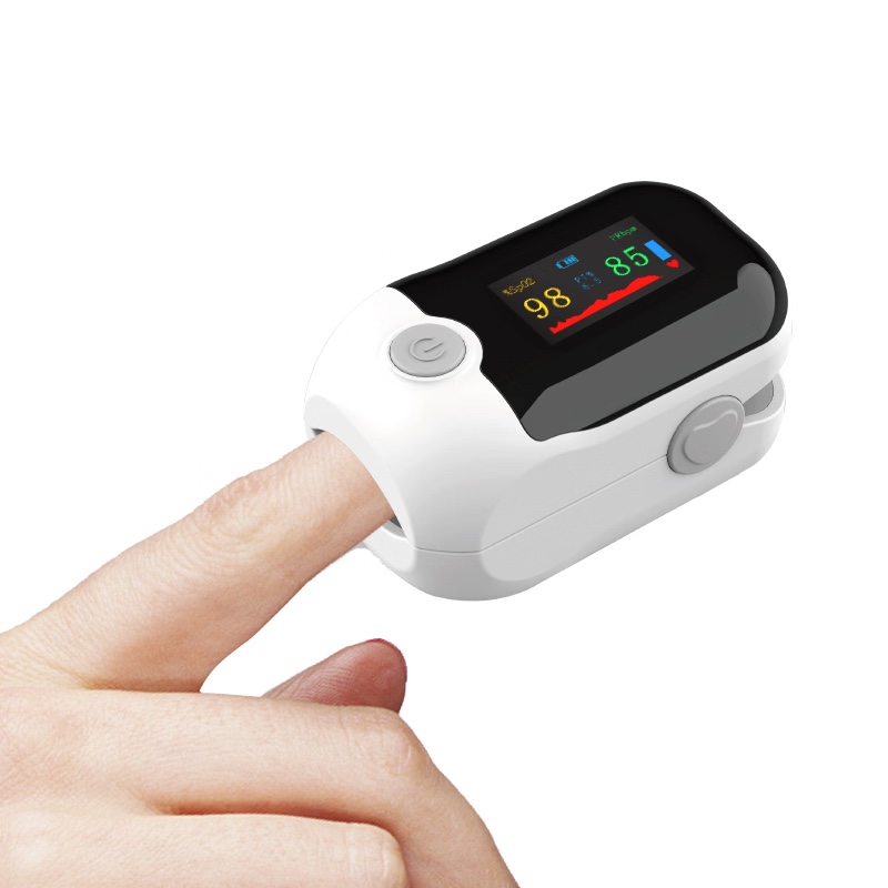 Fingertip Pulse Oximeter Blood Oxygen Saturation Monitor with Batteries Included 