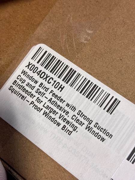 Condition photo showing New/Like New for Window Bird Feeder with Strong Suction Cup and Self-Adhesive, Clear Window Birdfeeder for Larger Viewing, Squirrel-Proof Window Bird for Cats Outdoors Large Seed Feeder