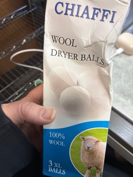 Condition photo showing New/Like New for Wool Dryer Balls, 3 Count XL Dryer Lint Balls, Reusable Premium Natural Fabric Softener, Efficiently Add Essential Oils Instead of Dryer Sheets, Laundry Room Organization Essentials Extra Large