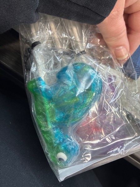 Condition photo showing New/Like New for Glitter Swirl Dinosaur Lollipop