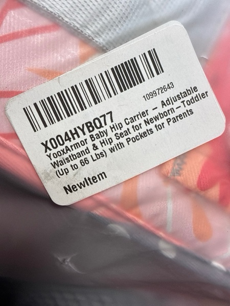 Condition photo showing New/Like New for Baby Hip Carrier? - Infant Toddler Hip Seat for 0-36 Months (0-66 lbs). Adjustable Waistband, Breathable Mesh & Enhanced Safety, Side-Carry & Front Carry Options (Leaves)