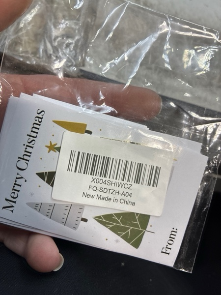 Condition photo showing New/Like New for 40 Merry Christmas Stickers, Christmas Tree Gift Label, Holiday Stickers for Invitation Bag Seals Bottle Parcels Party Supplies, 2 Inch Round & Rectangle Labels-A04 Christmas-4