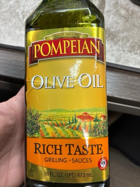 Condition photo showing New/Like New for Pompeian Rich Taste Olive Oil, High Heat Cooking, Baking & Sauteing, High Smoke Point, 16 Fl Oz