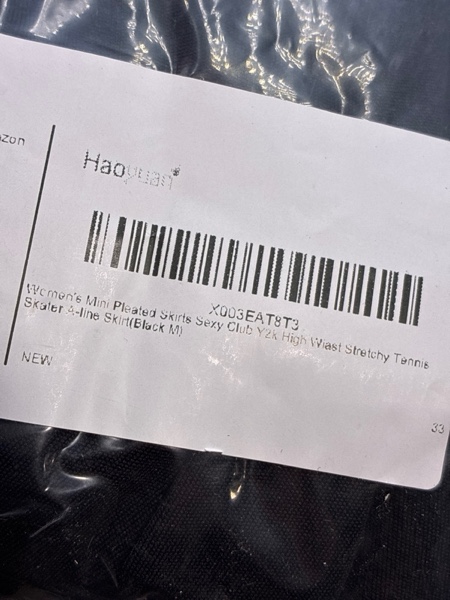 Condition photo showing New/Like New for Women's Mini Pleated Skirts Sexy Club Y2k High Wiast Stretchy Tennis Skater A-line Skirt Medium Black