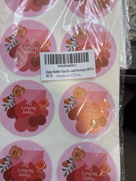 Condition photo showing New/Like New for Happy Mother's Day Stickers Labels,2 Inch Mother's Day Gift Tags,Party Favor Sticker for Bouquet,Gift Box and Envelopes,504 Pcs