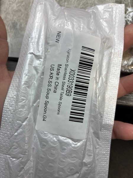 Condition photo showing New/Like New for Kyraton Soup Spoons 4 Pieces, Stainless Steel Thick Heavy Weight Table Spoons, Asian Chinese Japanese Spoon Set for Cereal Ramen Dishwasher Safe 1.Silver