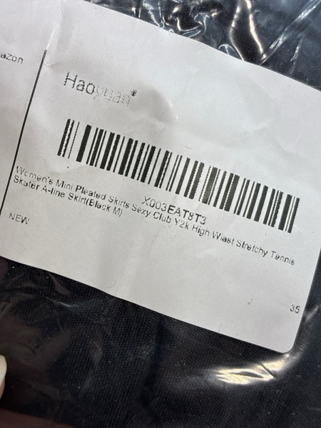 Condition photo showing New/Like New for (Medium) Women's Mini Pleated Skirts Sexy Club Y2k High Wiast Stretchy Tennis Skater A-line Skirt Medium Black