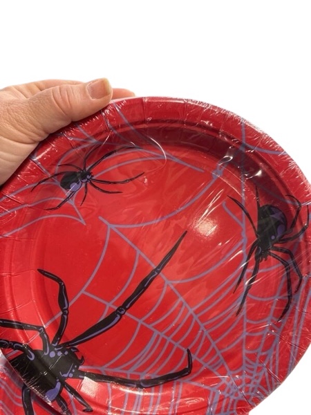 Condition photo showing New/Like New for 60 Pcs Cartoon Spider Party Plates