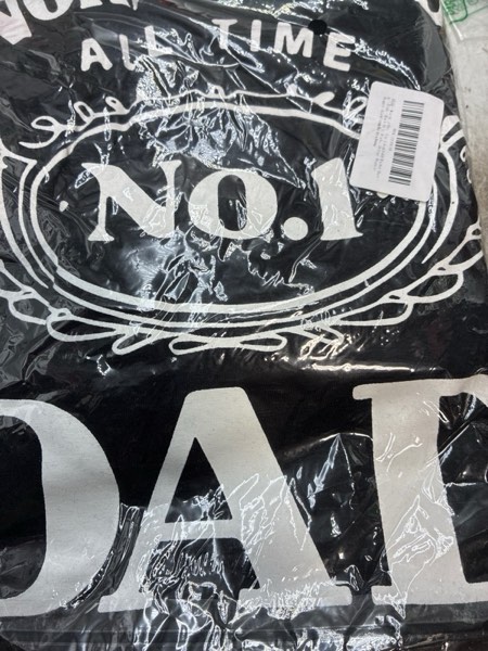 Condition photo showing New/Like New for World´s Best No. 1 Dad Daddy Father Day giftsT-Shirt Black