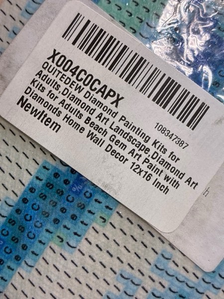 Condition photo showing New/Like New for QUITEDEW Diamond Painting Kits for Adults,Diamond Art Landscape,Diamond Art Kits for Adults Beach Gem Art Paint with Diamonds Home Wall Decor 12x16 Inch