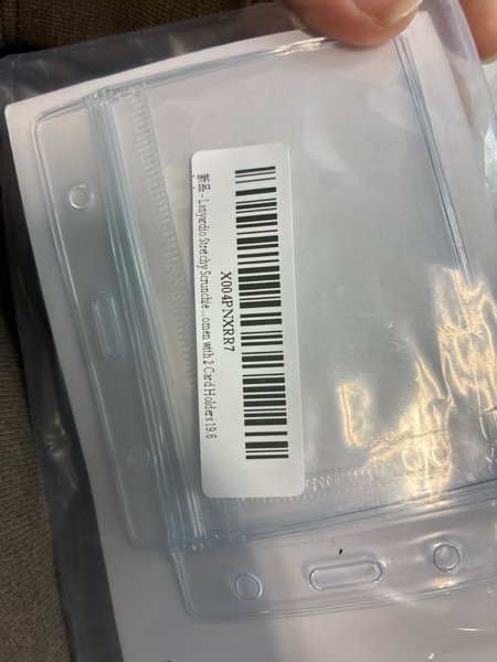 Condition photo showing New/Like New for Lanyardio Stretchy Scrunchie Lanyard for ID Badges Keys, Cute Teacher Lanyard for Women with 2 Card Holders 19.6 Inch Black