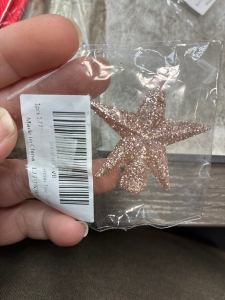 Condition photo showing New/Like New for Tree Topper Star, 1.77" Rose Gold Christmas Tree Topper Decorations, 3D Glitter Mini Bethlehem Star Shatterproof Tree Decor, Waterproof Tree Topper for Holiday Home Indoor Outdoor Ornament Rosegold 1.77 inches