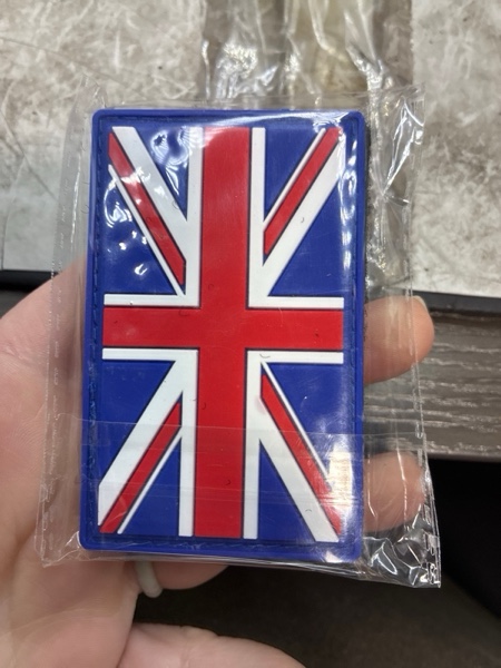 Condition photo showing New/Like New for QQSD United Kingdom UK Flag Patch British Tactical Union Jack Patch - PVC Hook and Loop Fastener Patch