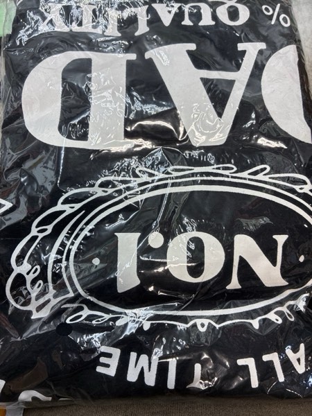 Condition photo showing New/Like New for (3X-Large) World´s Best No. 1 Dad Daddy Father Day giftsT-Shirt Black