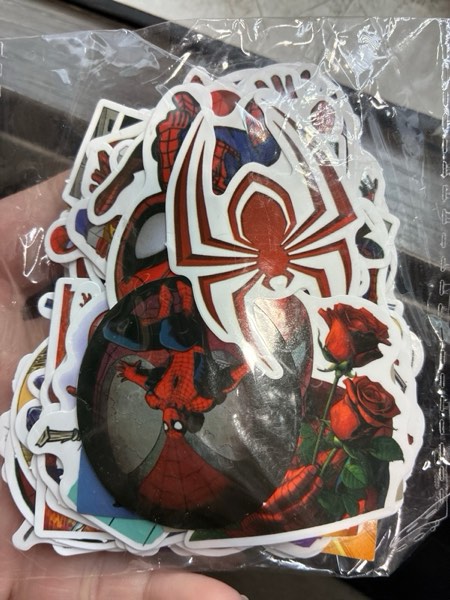 Condition photo showing New/Like New for ?100 PCS Spiderman Stickers for Kids & Teens – Waterproof Superhero Vinyl Decals for Laptop, Water Bottles, Skateboard, Phone – Cool Superhero Stickers Gift Pack