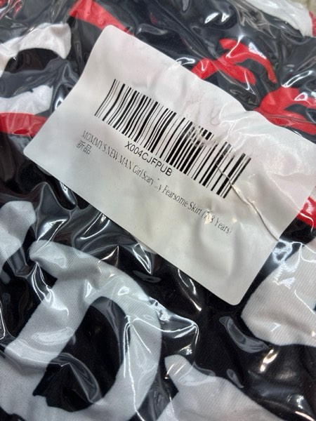 Condition photo showing New/Like New for (Size 7-8Y) MOMMY'S NEW MAN Girl Scary Bloody Cheerleader Costume Black Red Zombie Cheerleader Costume Cosplay Fearsome Skirt Red