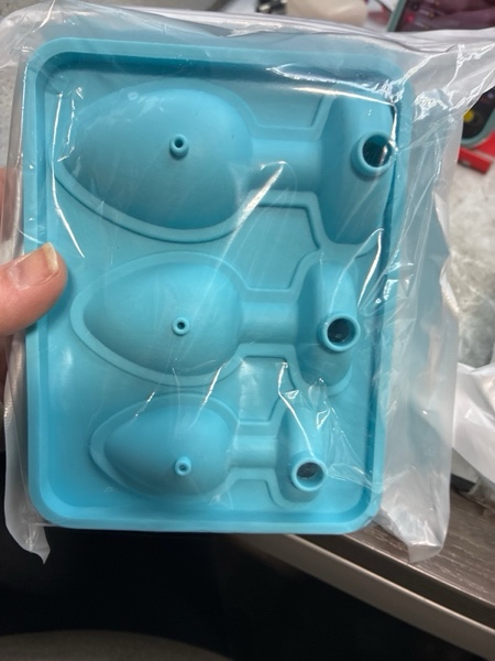 Condition photo showing New/Like New for Ice Cube Mold Tray Novelty - Silicone Ice Cube Tray with Large Thick Fun Shapes for Perfect Whiskey Cocktails, Brandy & Juice Beverages! 