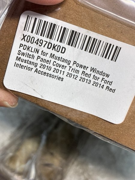 Condition photo showing New/Like New for PDKLIN for Mustang Power Window Switch Panel Cover Trim Red for Ford Mustang 2010 2011 2012 2013 2014 Red Interior Accessories